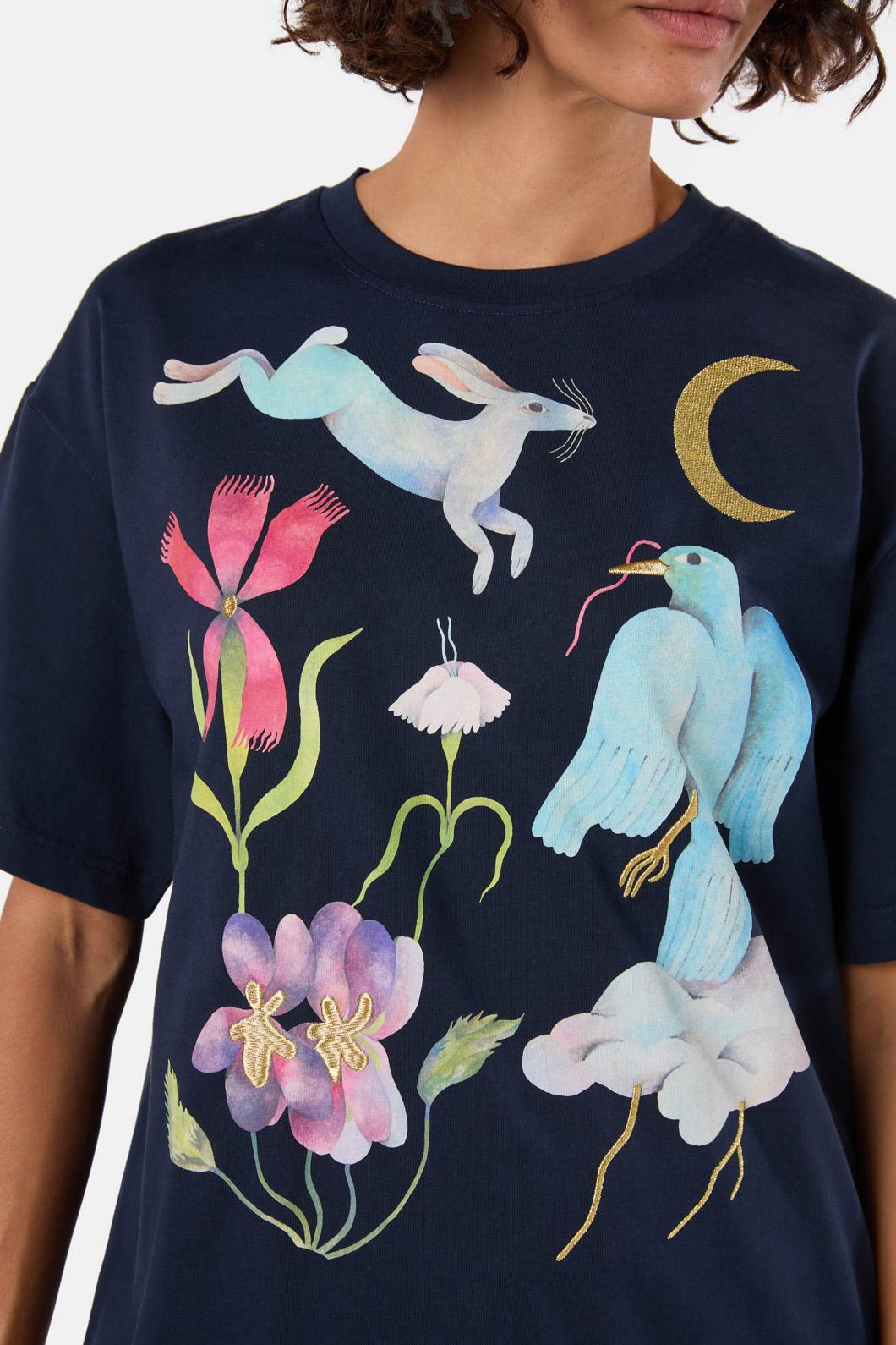 Gorman - Daydream Emb Oversized Tee - print