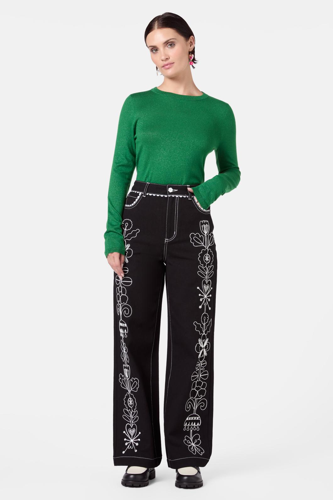 Gorman - Folk Tales Embroidered Jeans - black