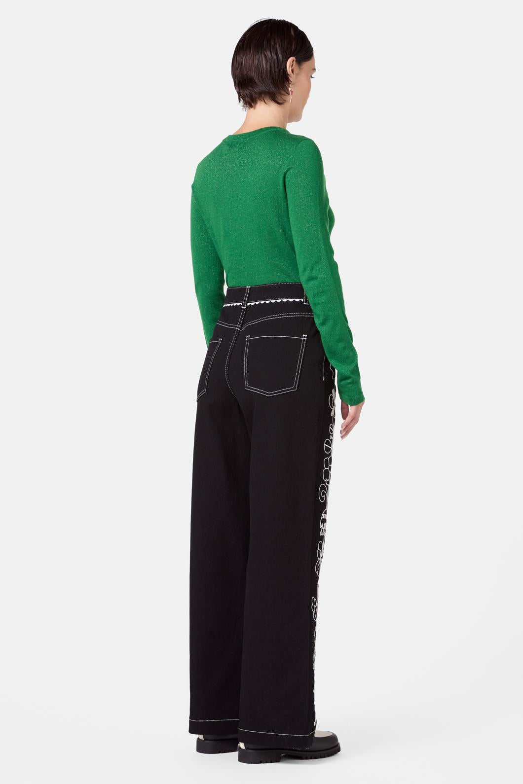 Gorman - Folk Tales Embroidered Jeans - black