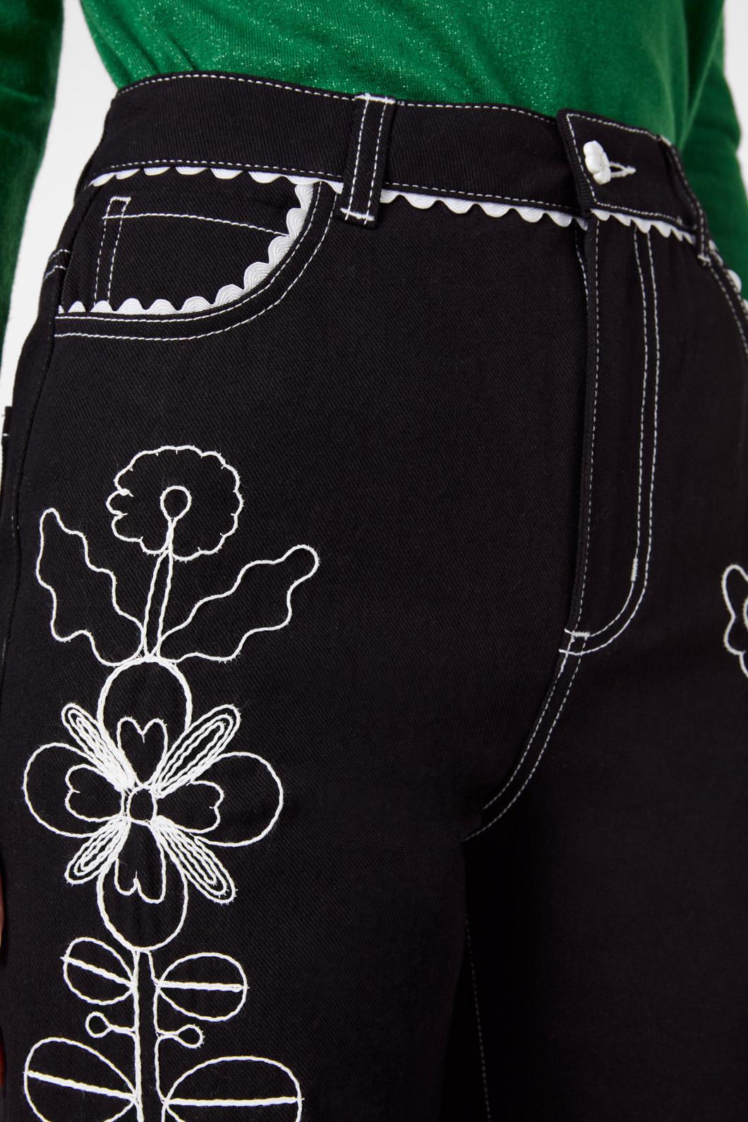 Gorman - Folk Tales Embroidered Jeans - black