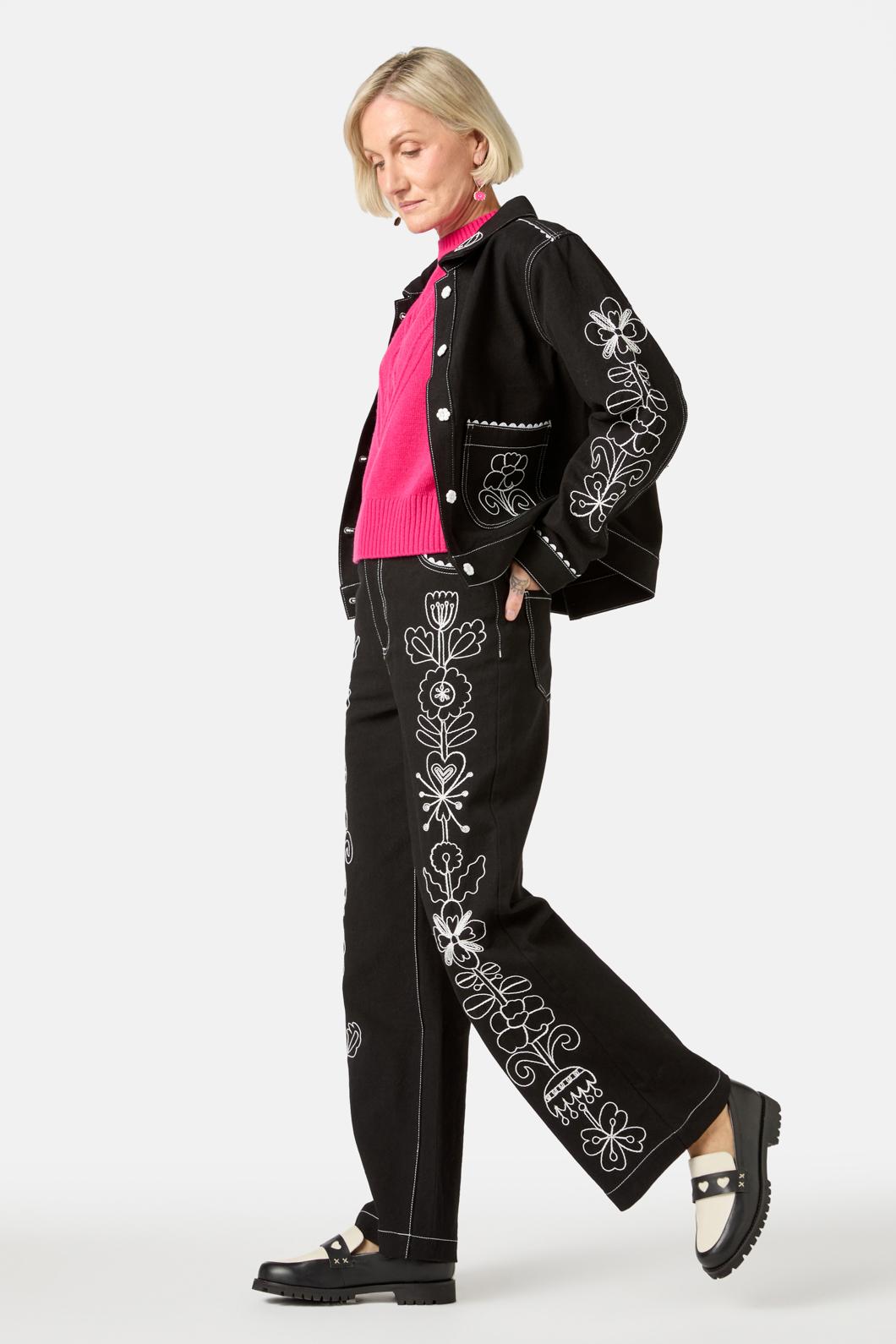 Gorman - Folk Tales Embroidered Jeans - black