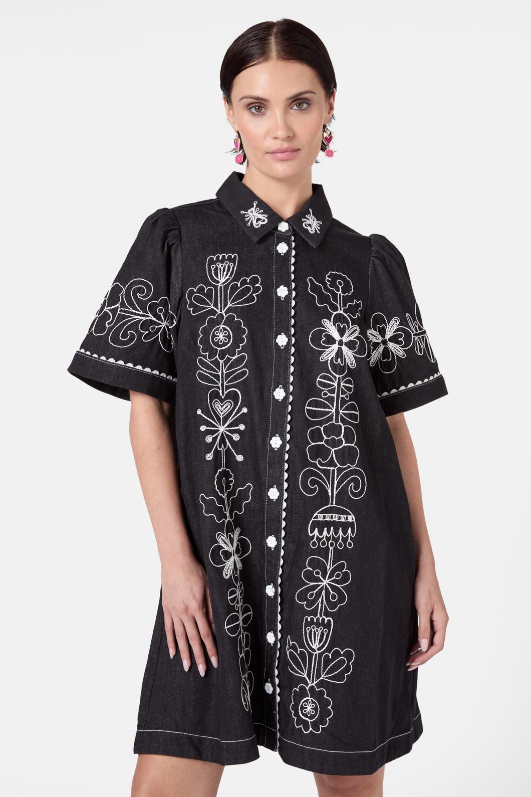 Gorman - Folk Tales Shirt Dress - black