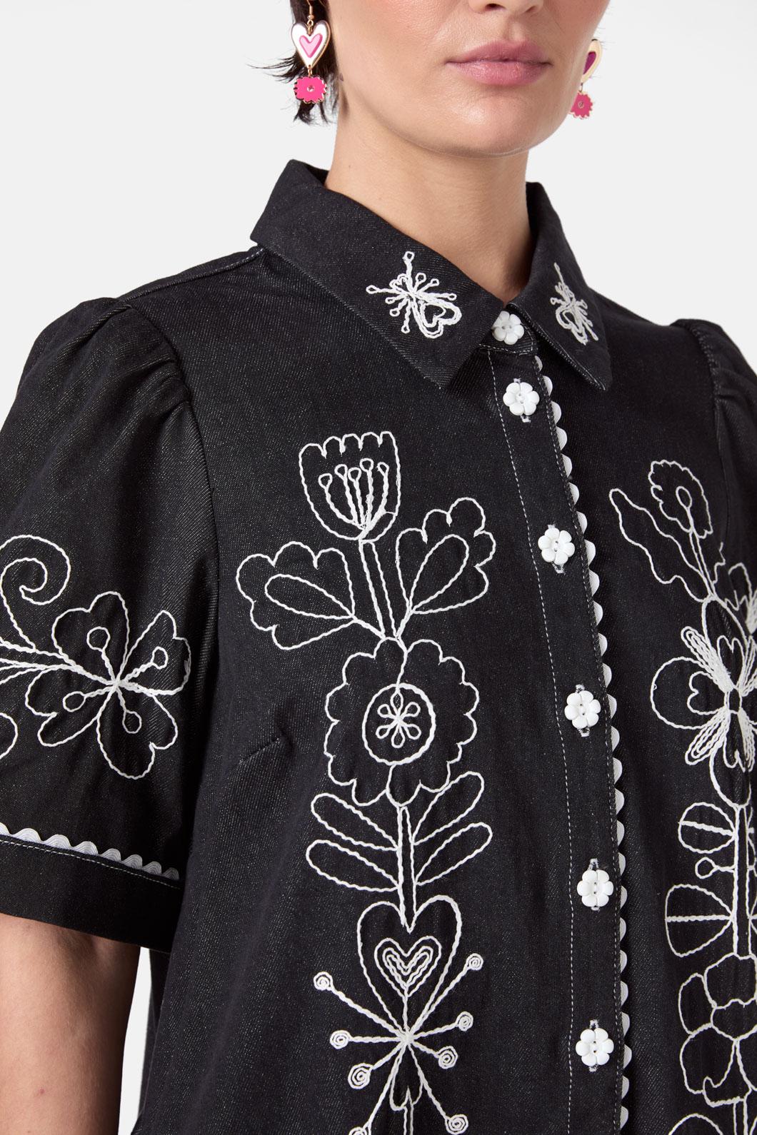 Gorman - Folk Tales Shirt Dress - black