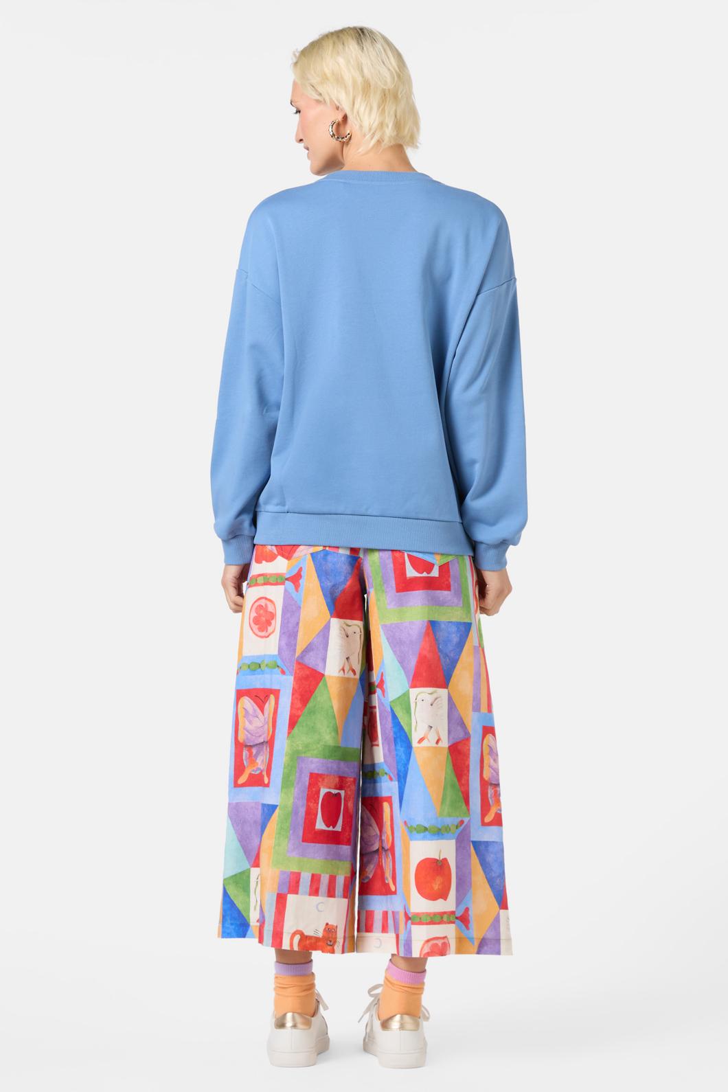 Gorman - Fantasy Patchwork Tufted Sweat - blue
