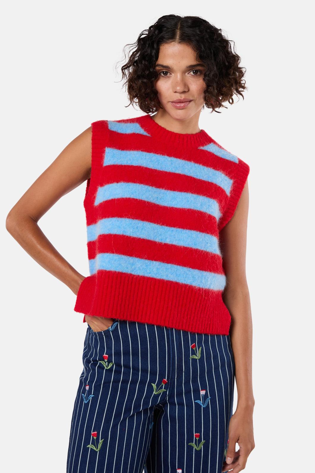 Gorman - Line Work Knit Vest - stripe