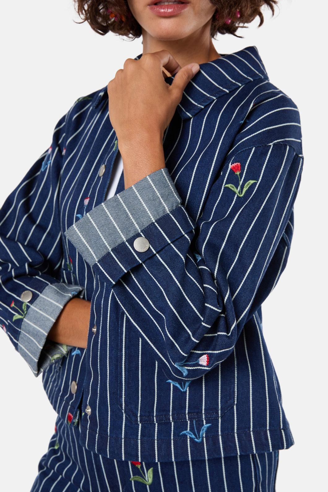 Gorman - Rosette Denim Jacket - stripe