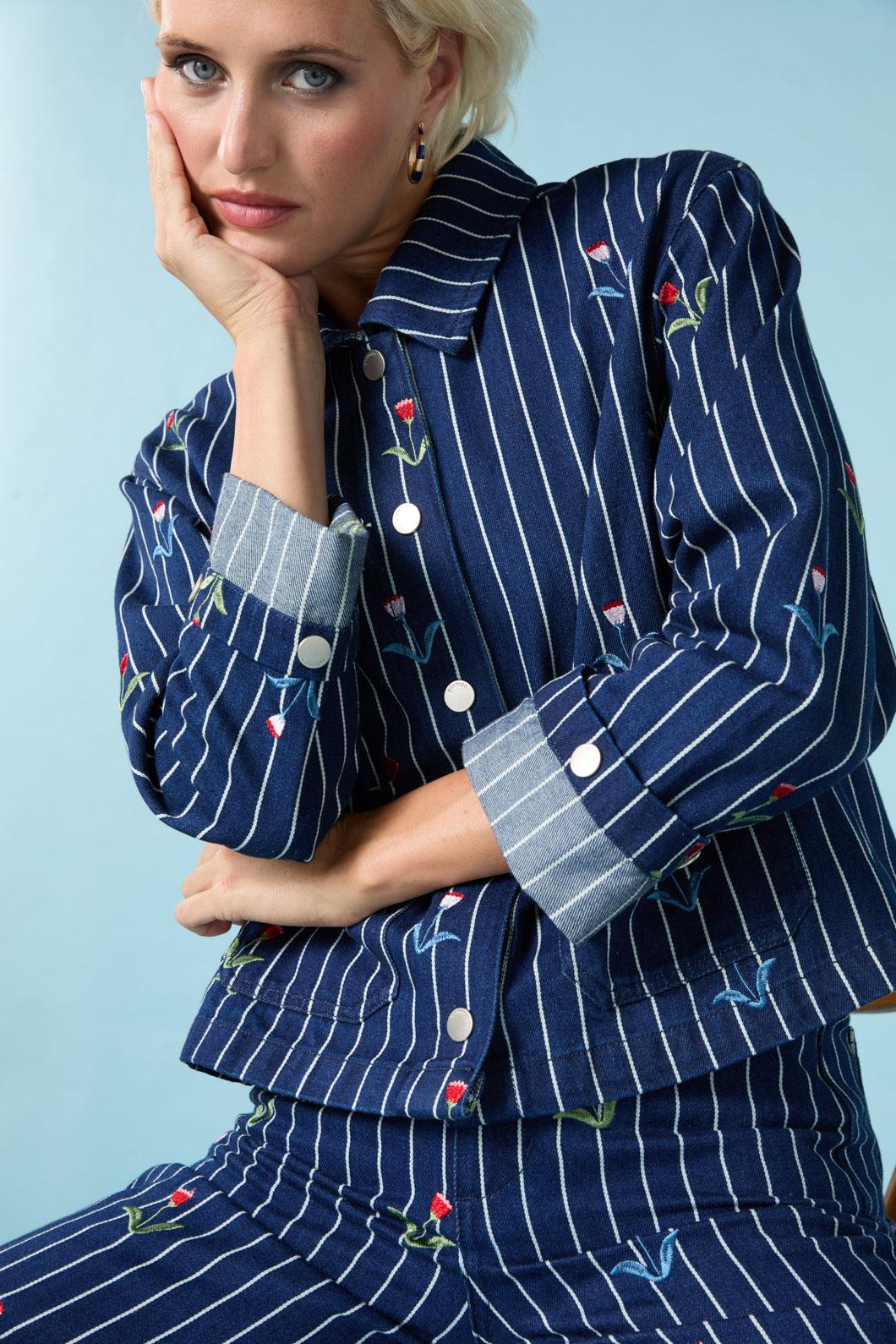 Gorman - Rosette Denim Jacket - stripe
