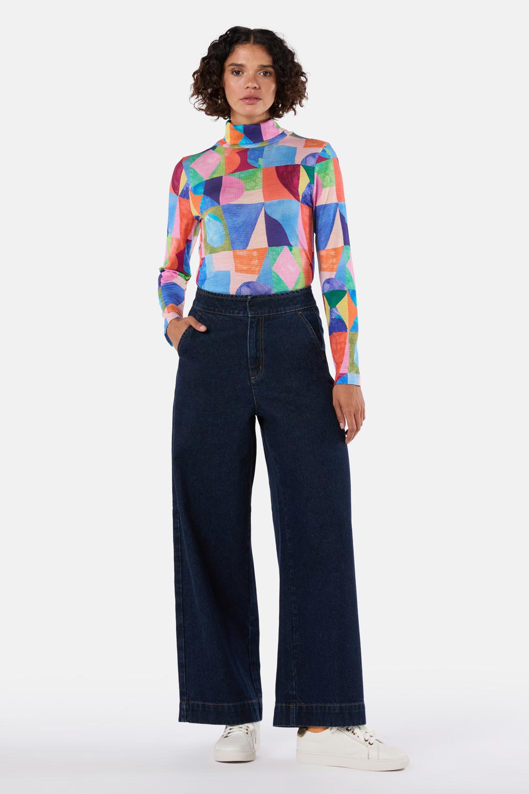 Gorman - Cutting Shapes Merino Polo - print