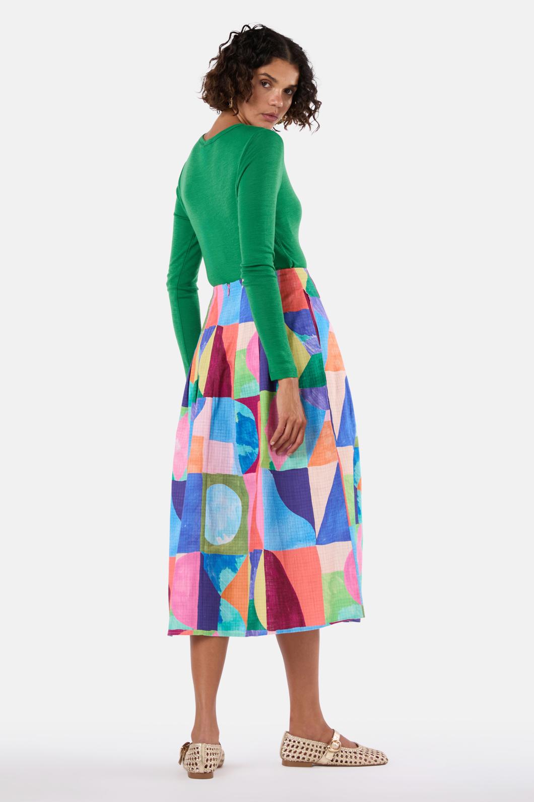 Gorman - Cutting Shapes Midi Skirt - print