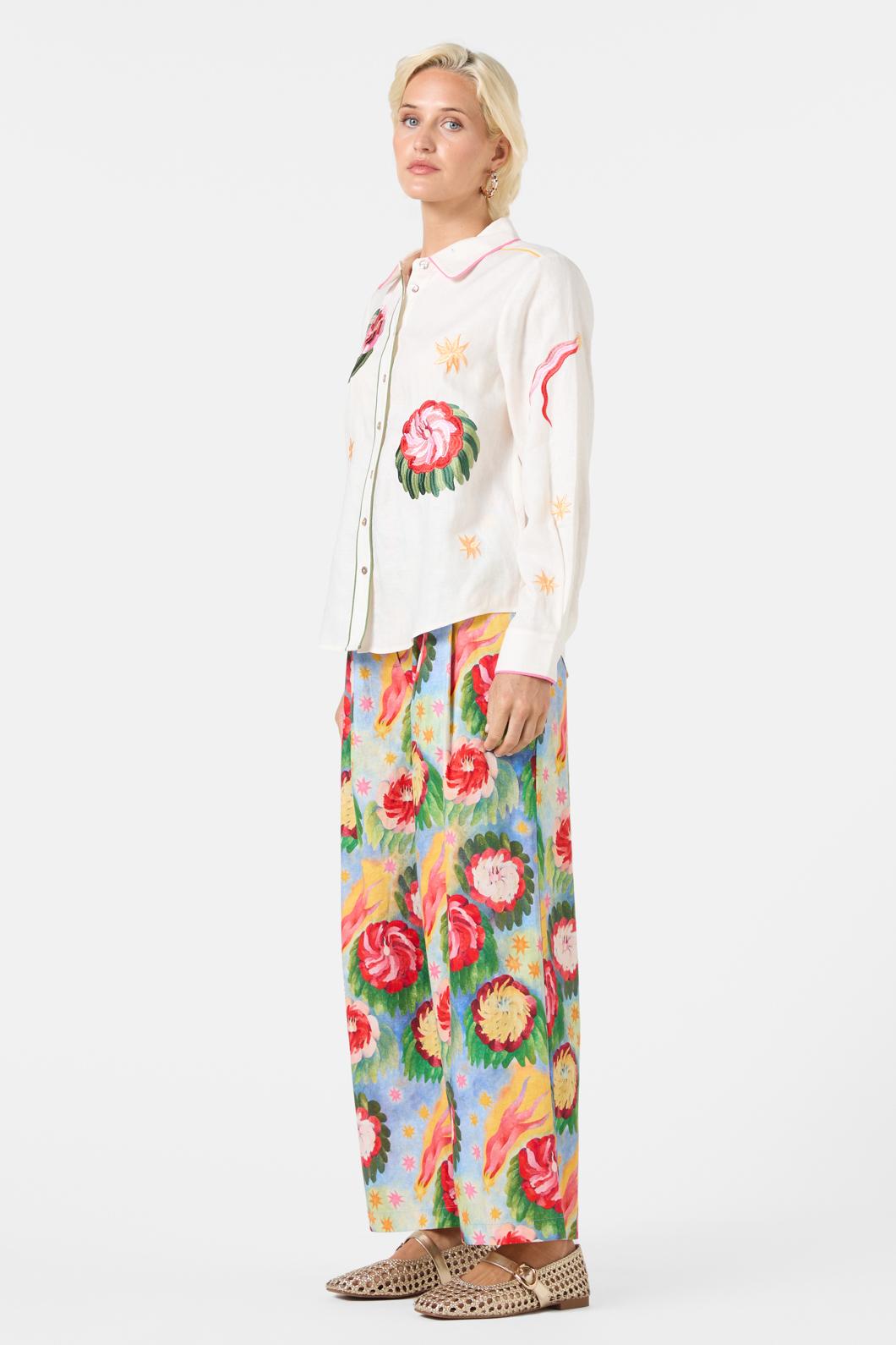 Gorman - The Comet Embroidered Shirt - cream