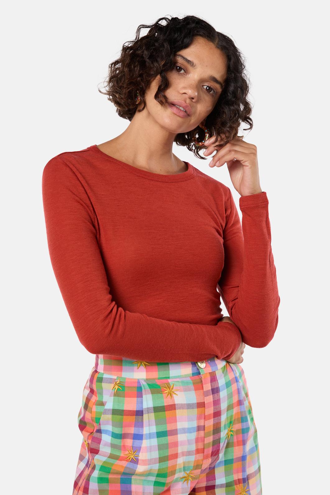 Gorman - Merino Crew Neck - terracotta