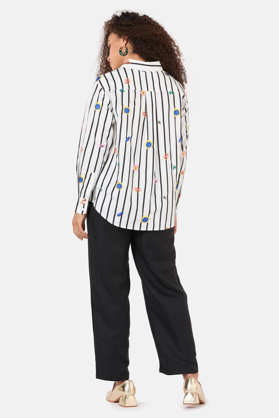 Gorman - Bloomscape Emb Shirt - stripe