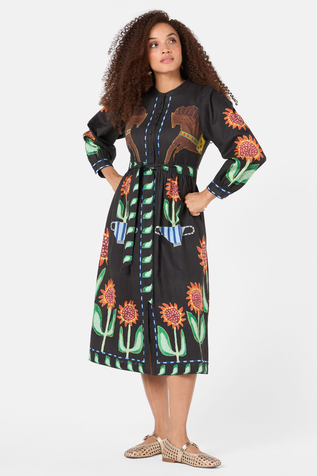 Gorman - The Horses Midi Dress - print