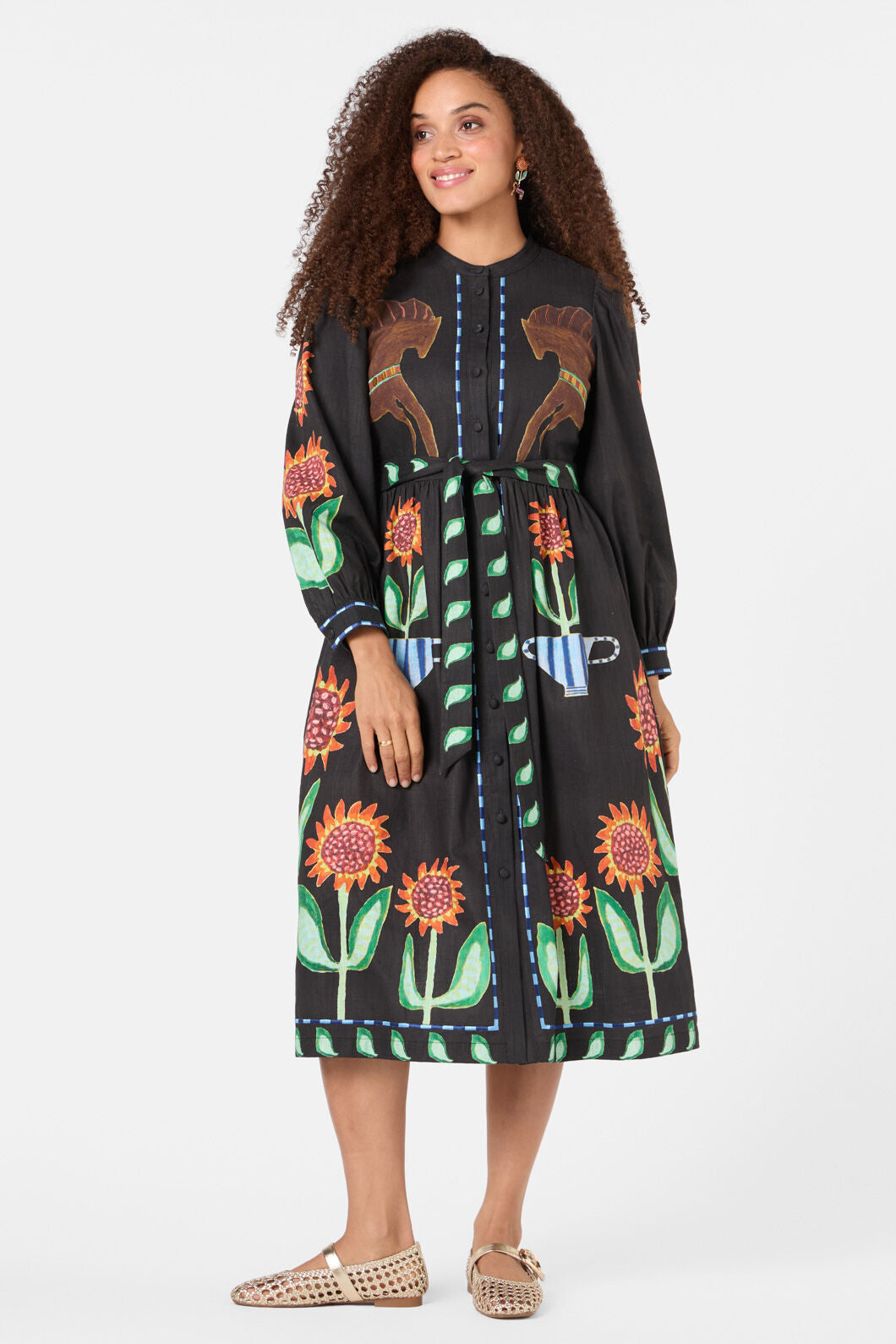 Gorman - The Horses Midi Dress - print