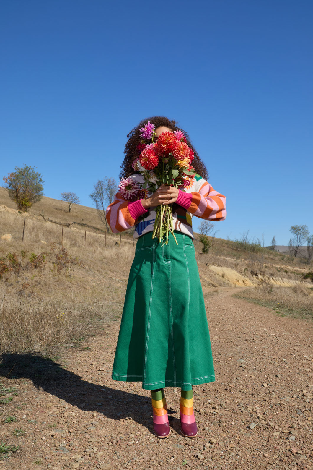 Gorman - Tallulah Denim Skirt - green