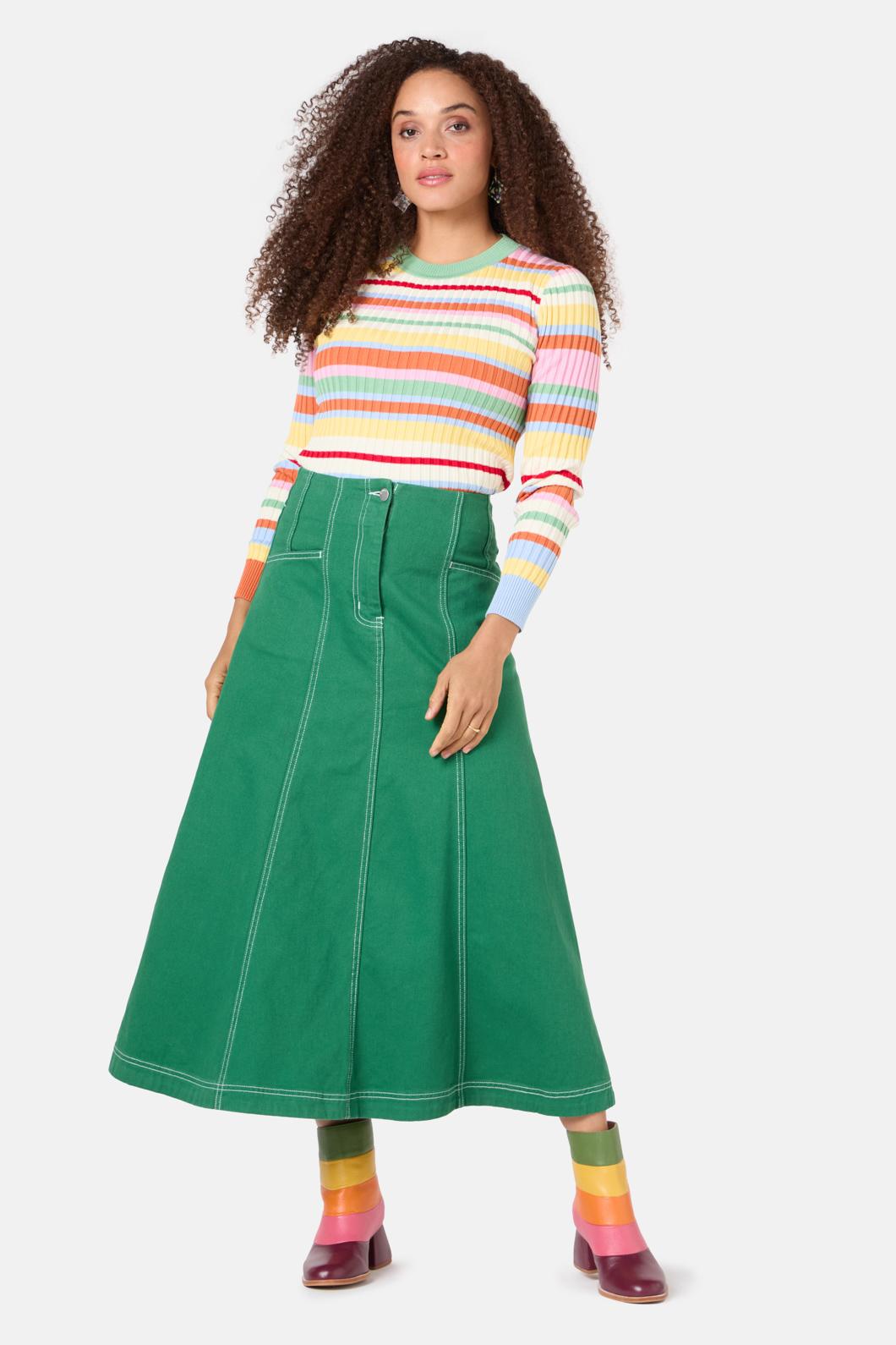 Gorman - Tallulah Denim Skirt - green