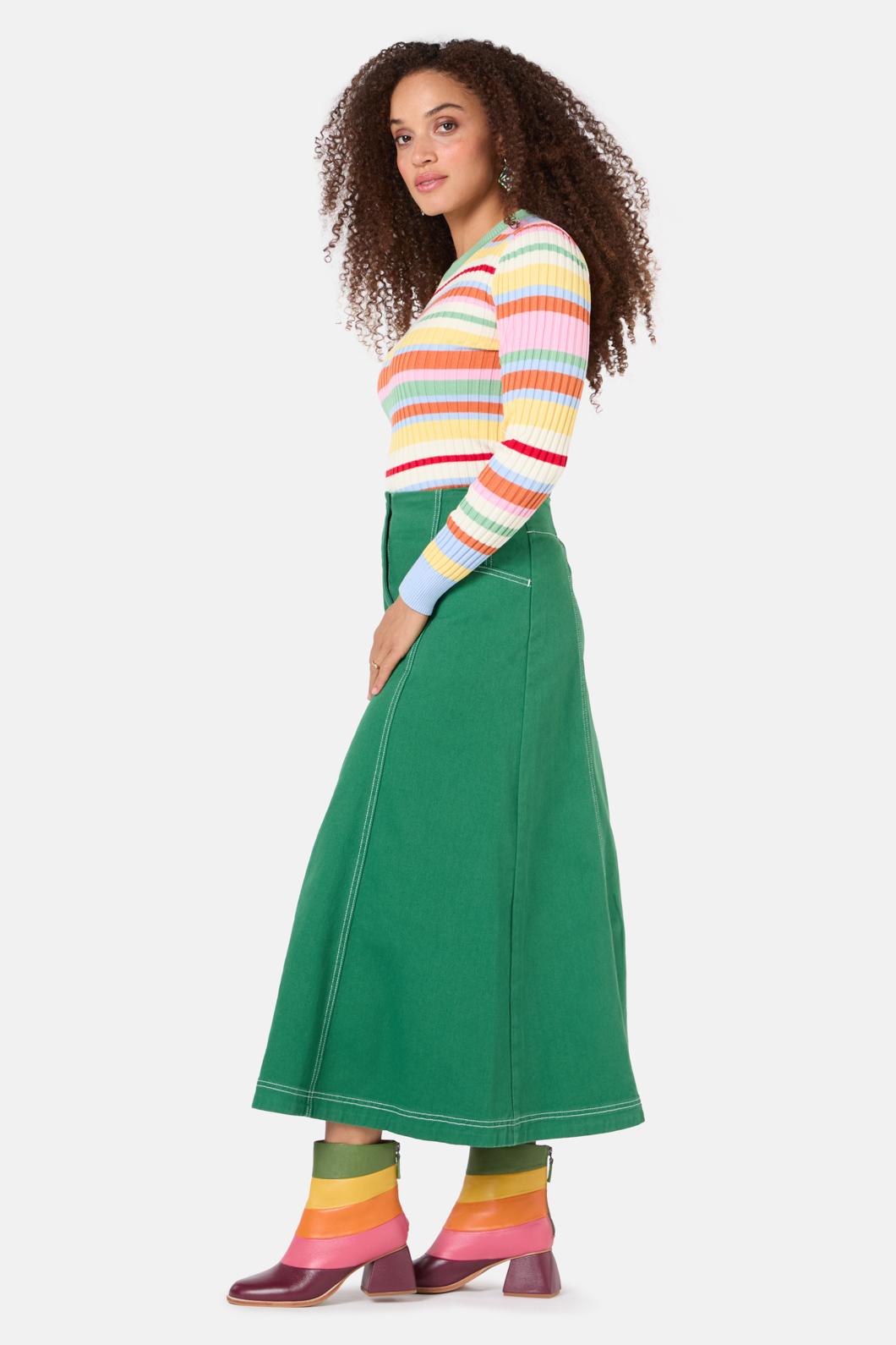 Gorman - Tallulah Denim Skirt - green