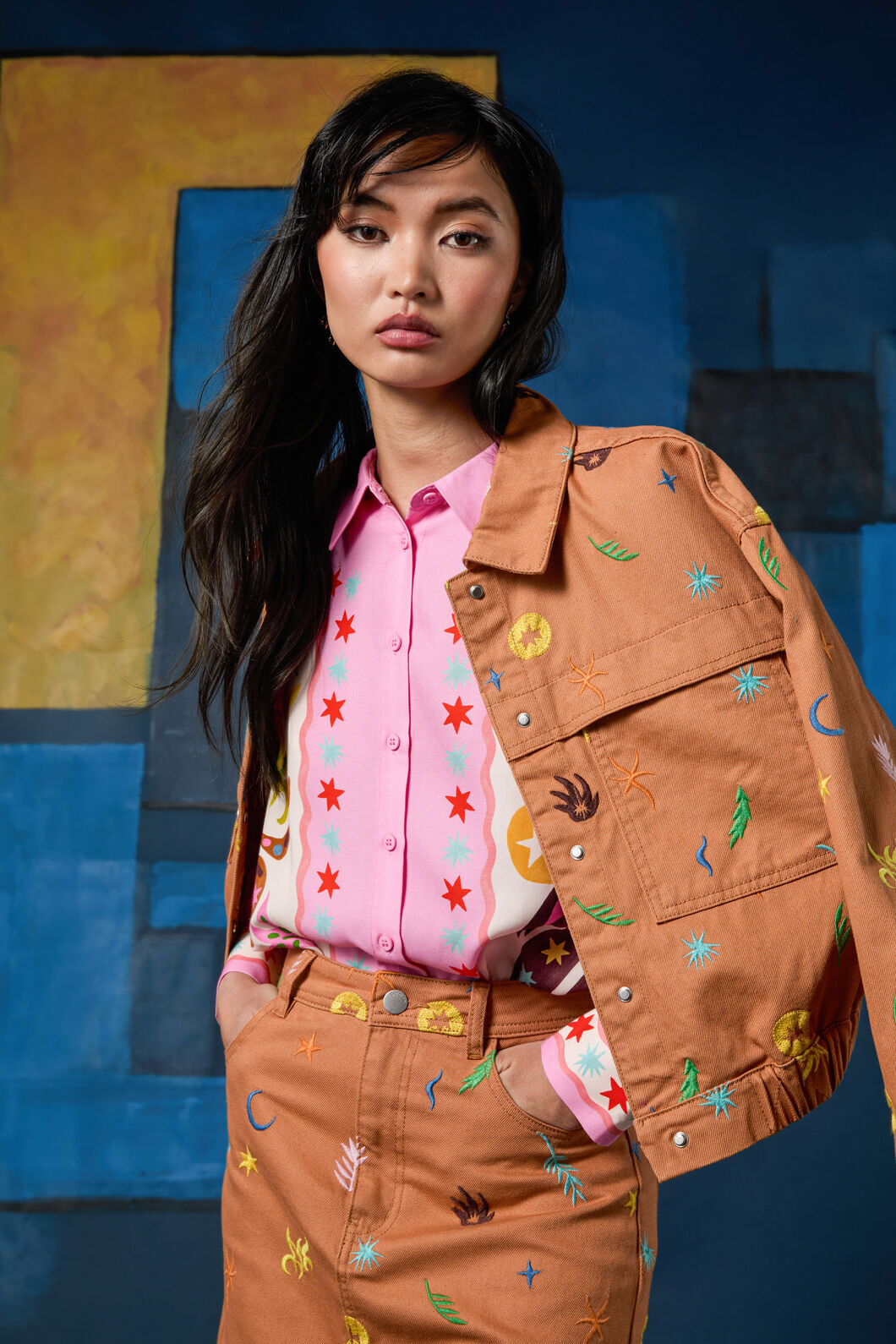 Gorman - Desert Garden Denim Jacket - print