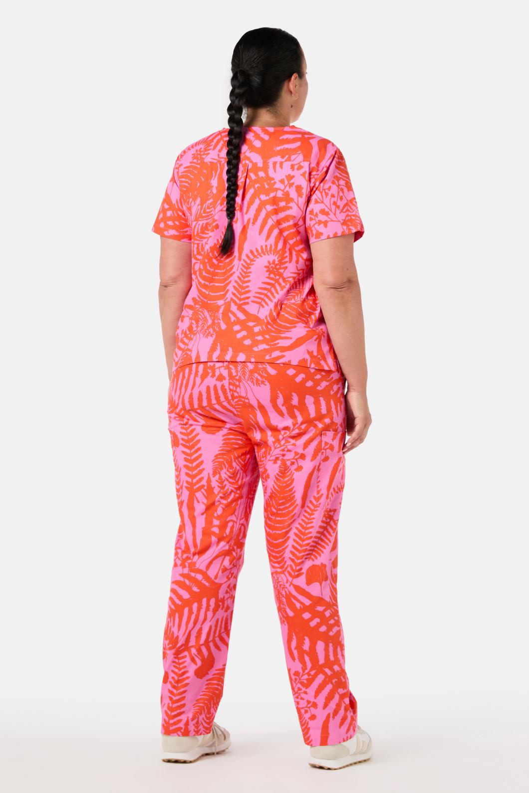 Gorman - Sunset Fern Scrub Set - pink