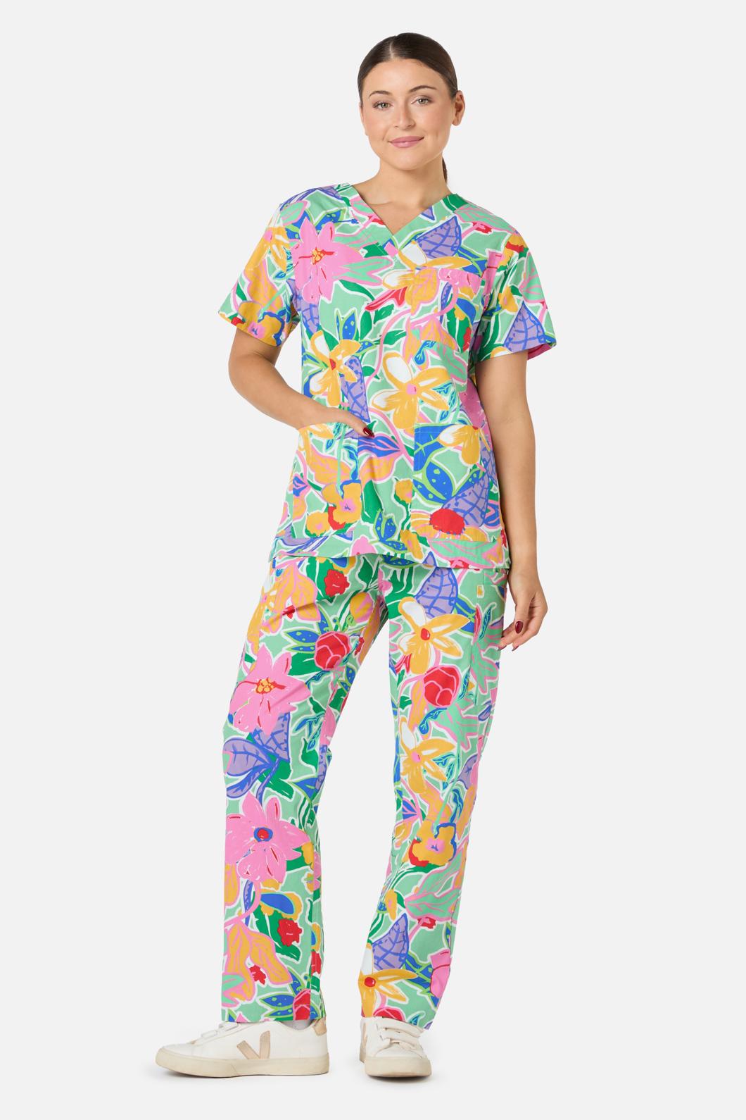 Gorman - Floweret Scrub Set - green