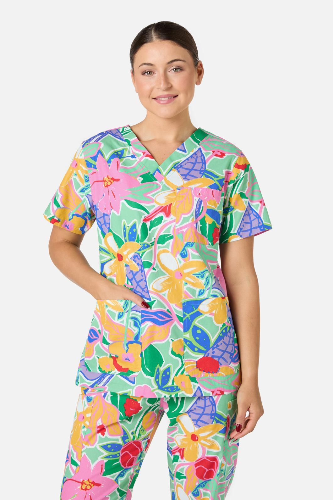 Gorman - Floweret Scrub Set - green