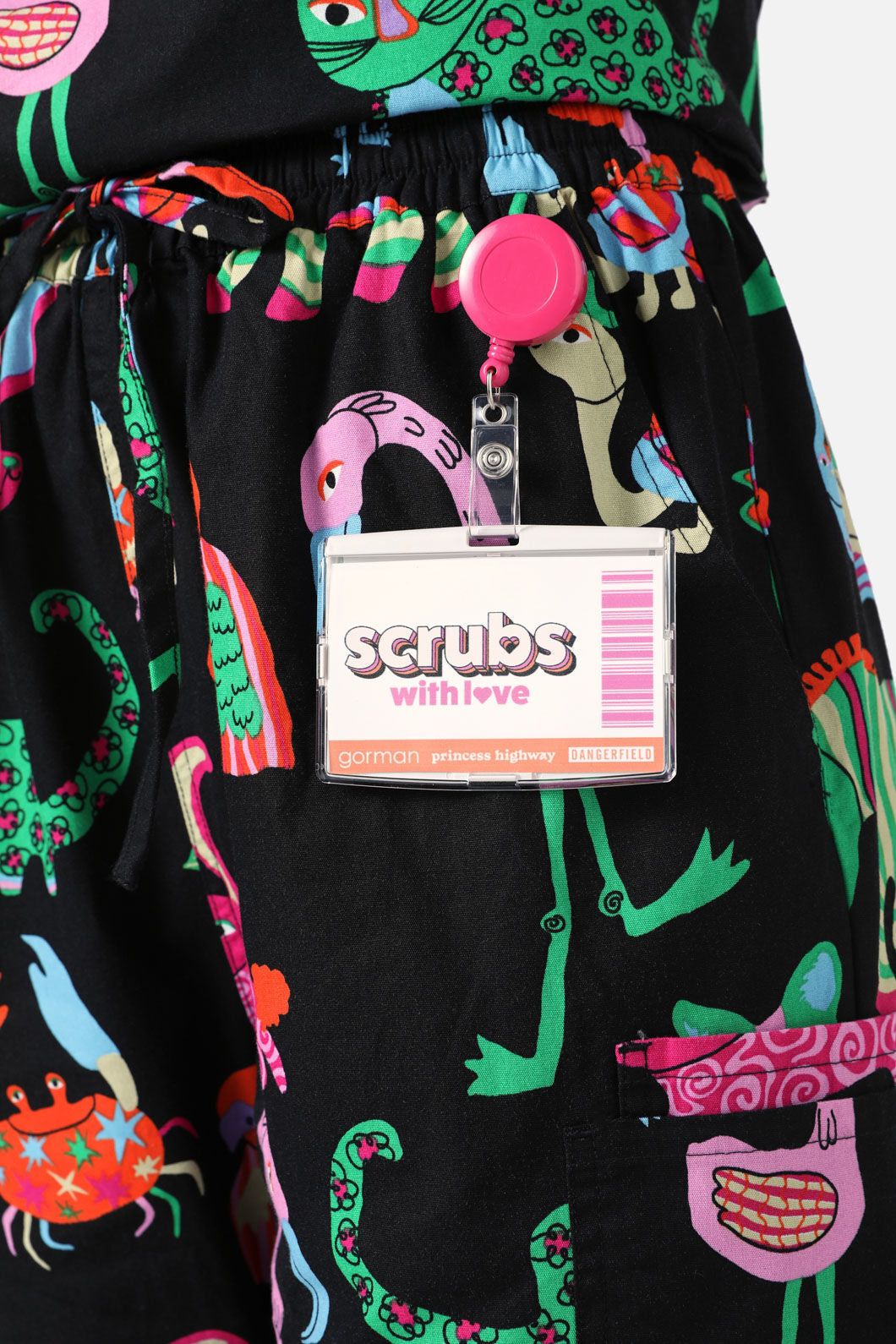 Gorman - Animal Arc Scrub Set - black