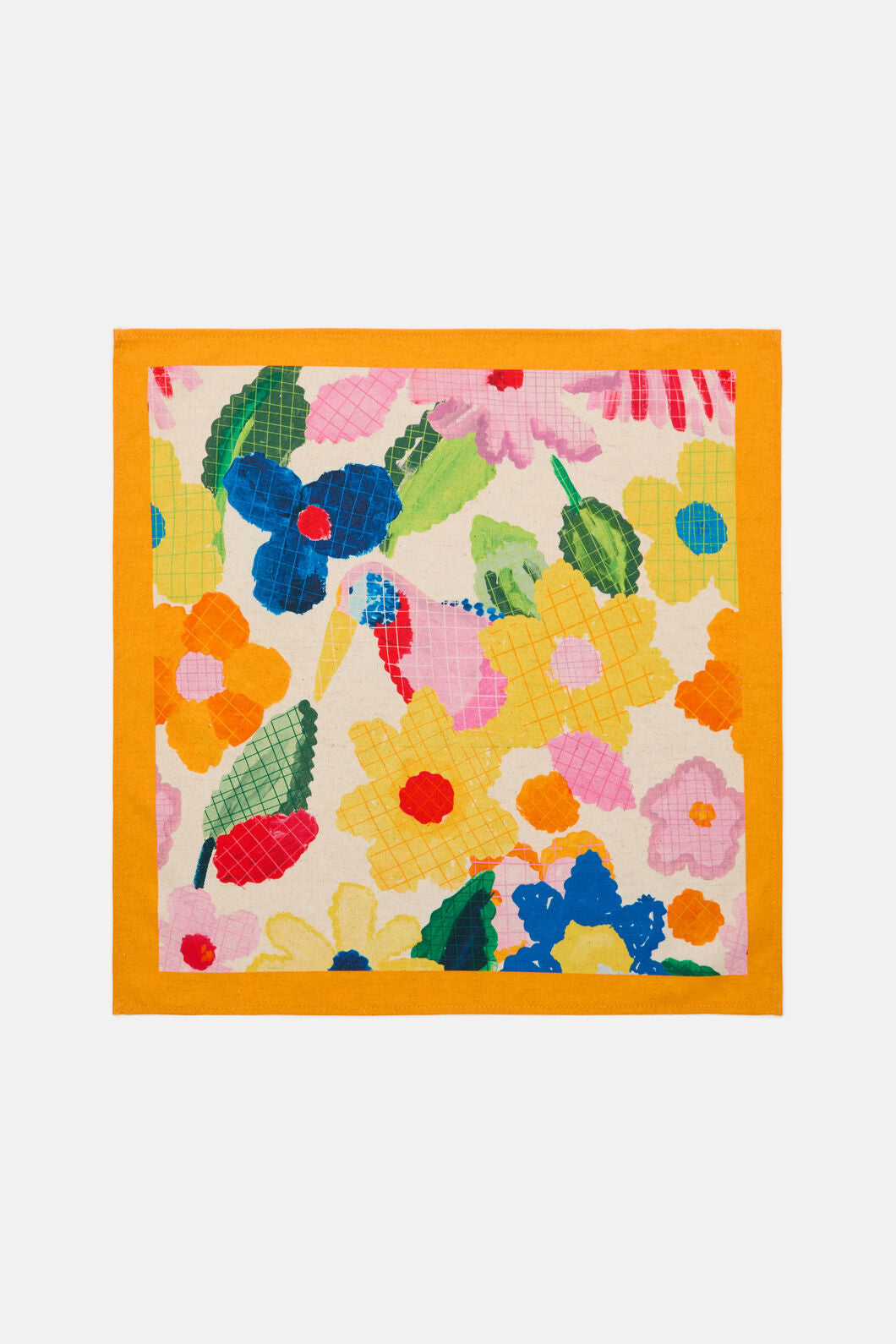 Gorman - Cross Stitch Flower Napkin Set - print