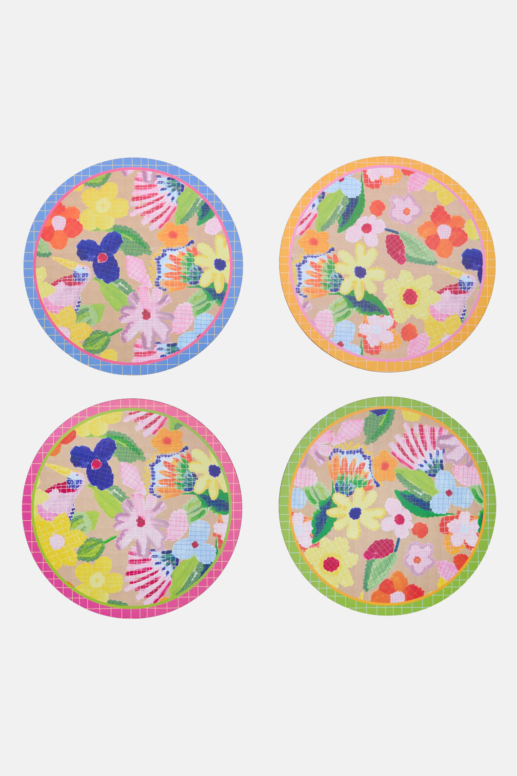 Gorman - CrossStitchFlowerPlacemateSet4 - print
