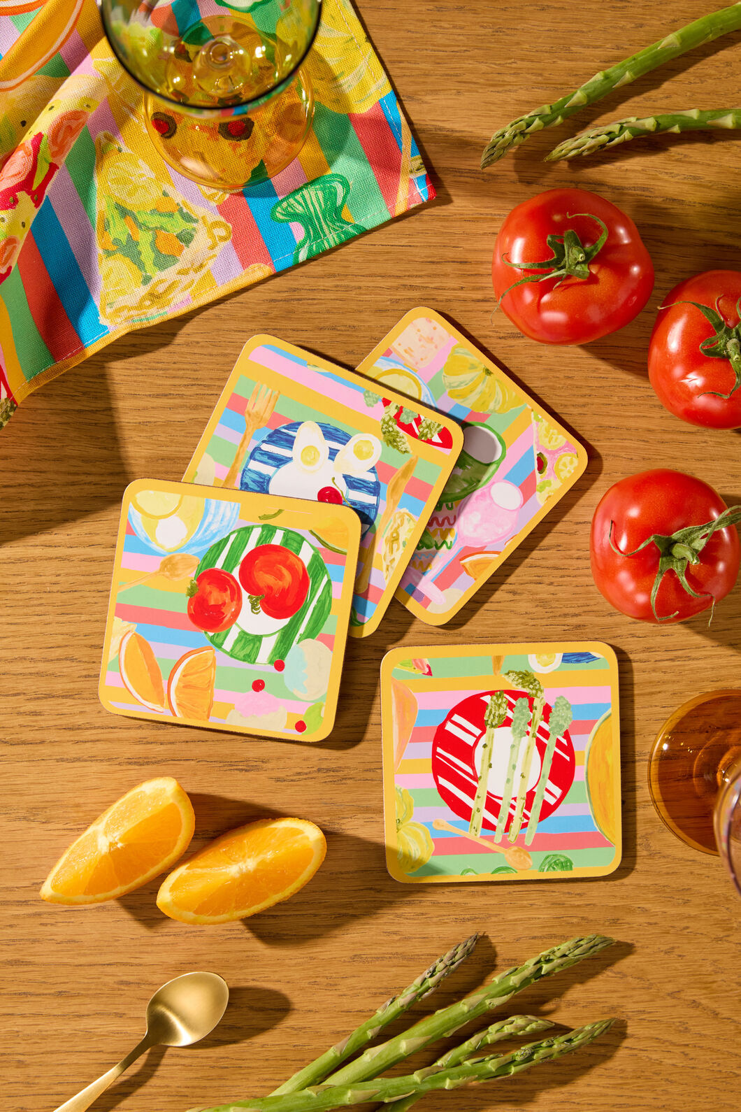 Gorman - Brunch Time Coaster Set - print