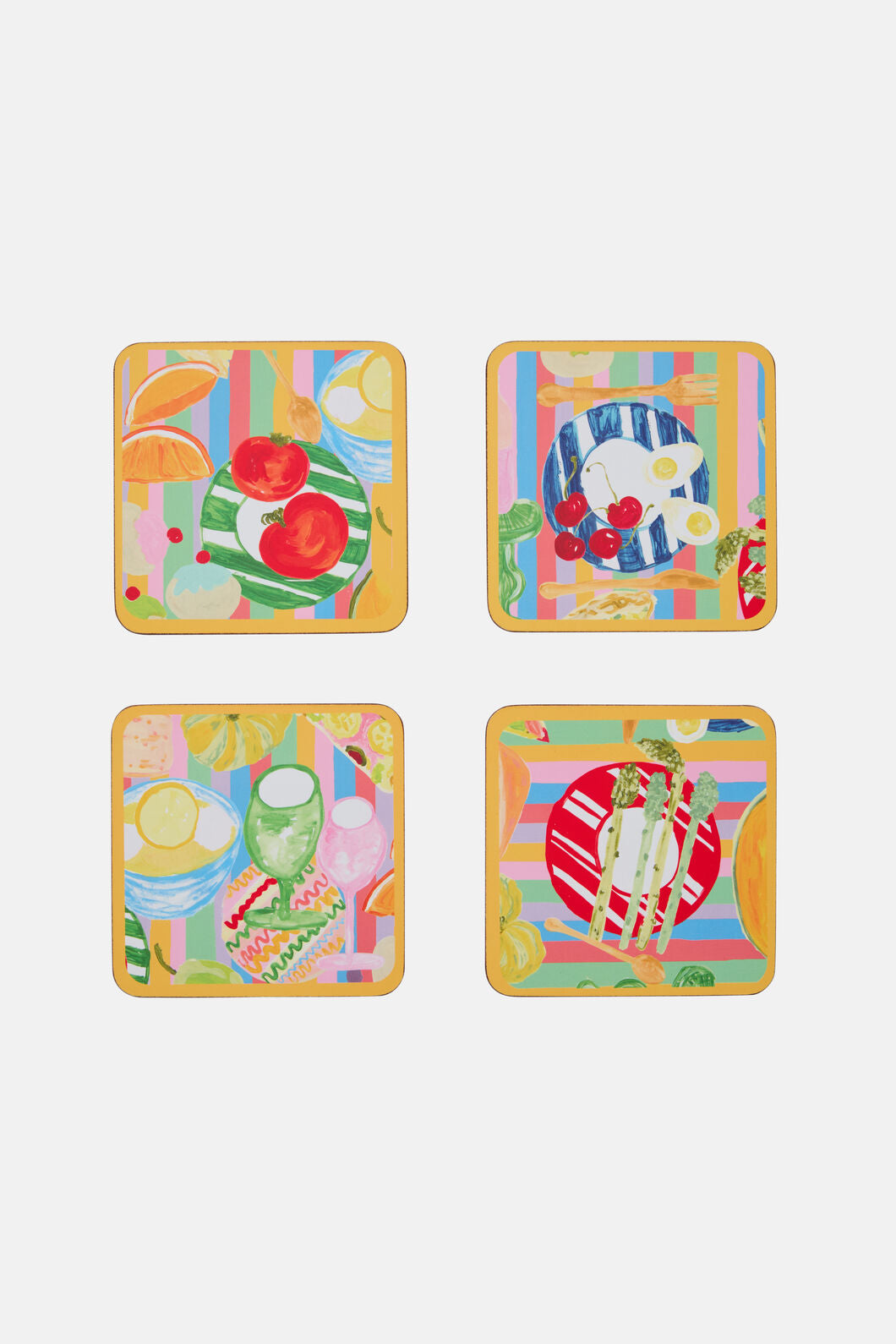Gorman - Brunch Time Coaster Set - print