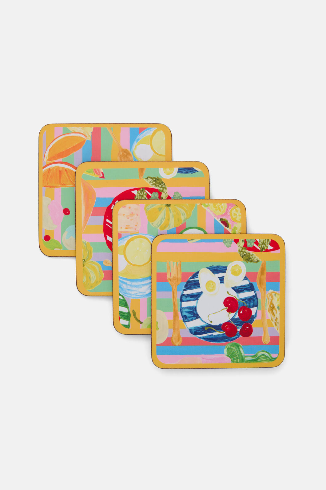 Gorman - Brunch Time Coaster Set - print