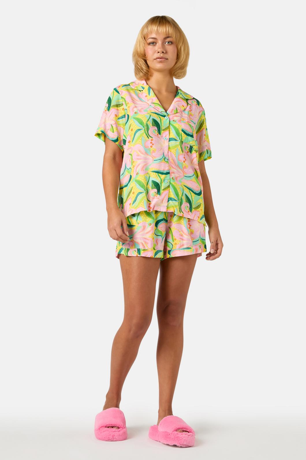 Gorman - Lillies Short PJ Set - print