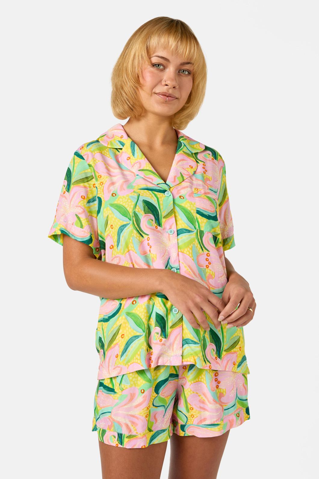 Gorman - Lillies Short PJ Set - print