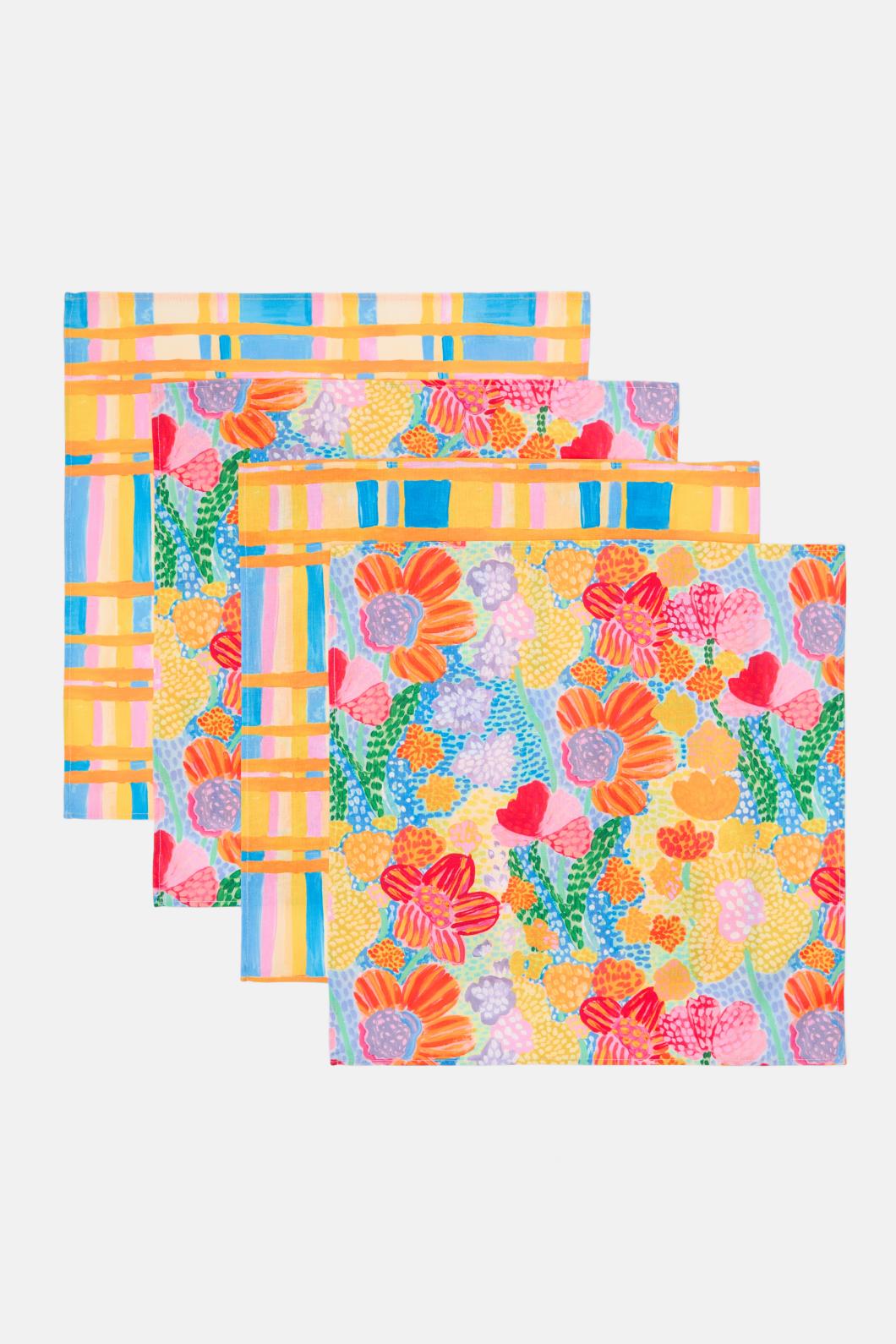 Gorman - Spotted Flower Napkin Set 4 - print