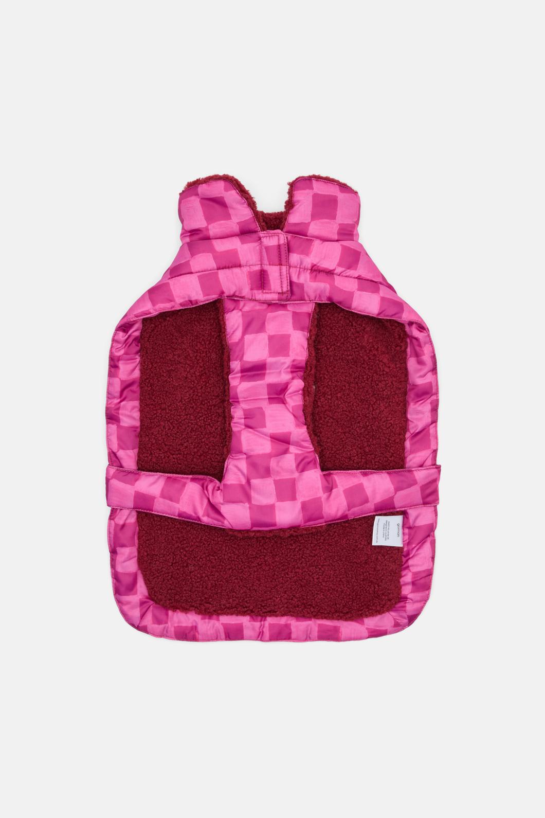 Gorman - Blush Grids Dog Puffer - print