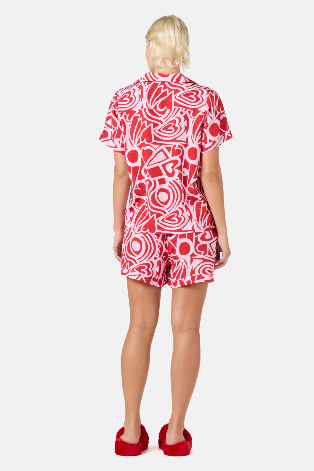 Gorman - Queen Of Hearts Short PJ Set - print