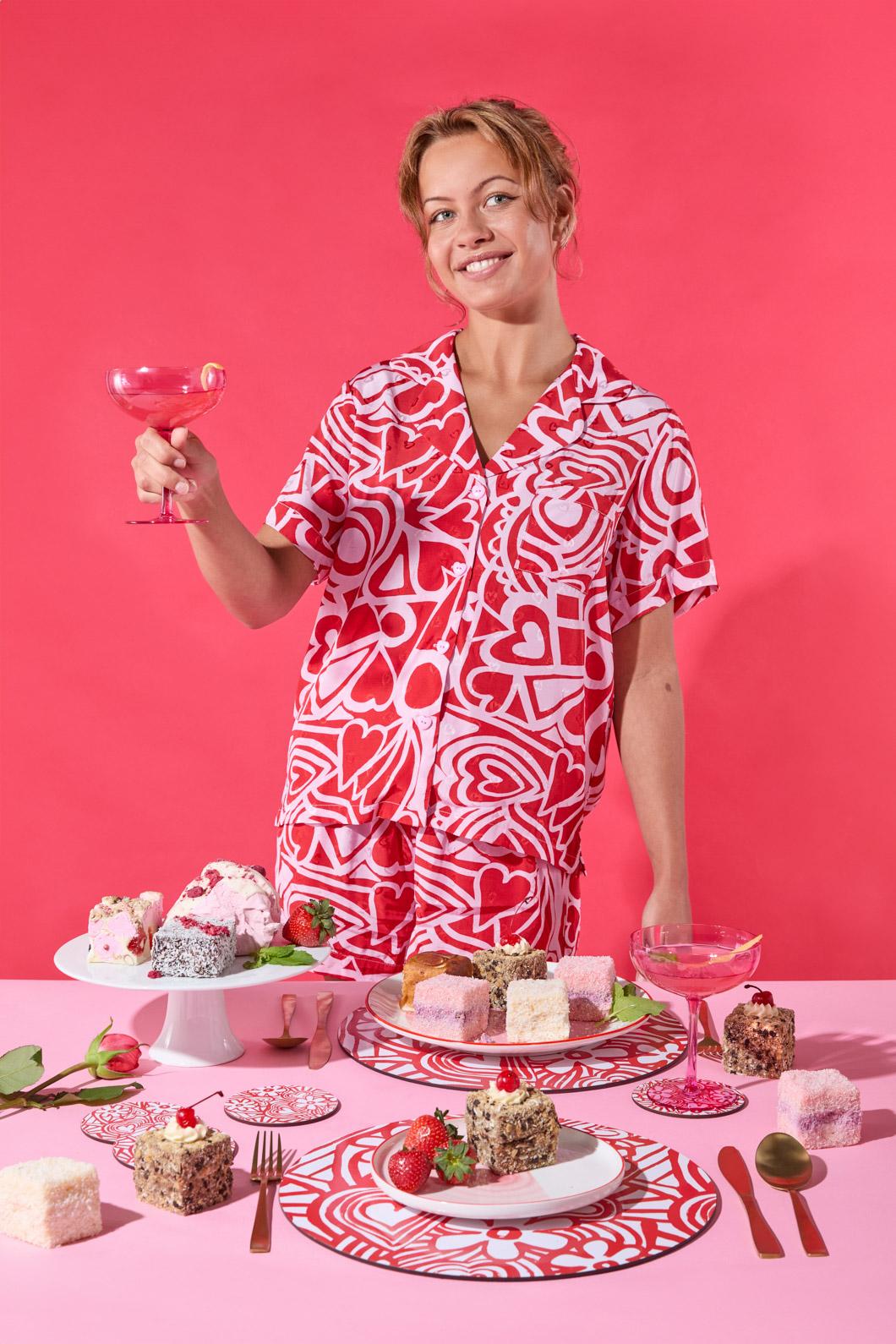 Gorman - Queen Of Hearts Short PJ Set - print