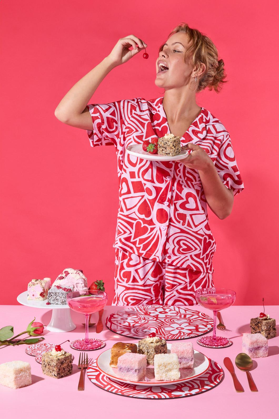 Gorman - Queen Of Hearts Short PJ Set - print