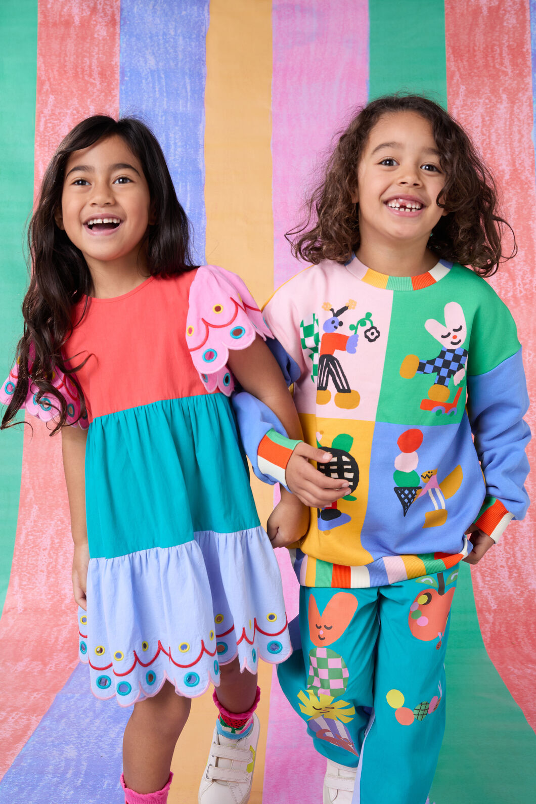 Gorman - Spliced Emb Kids Dress - multi