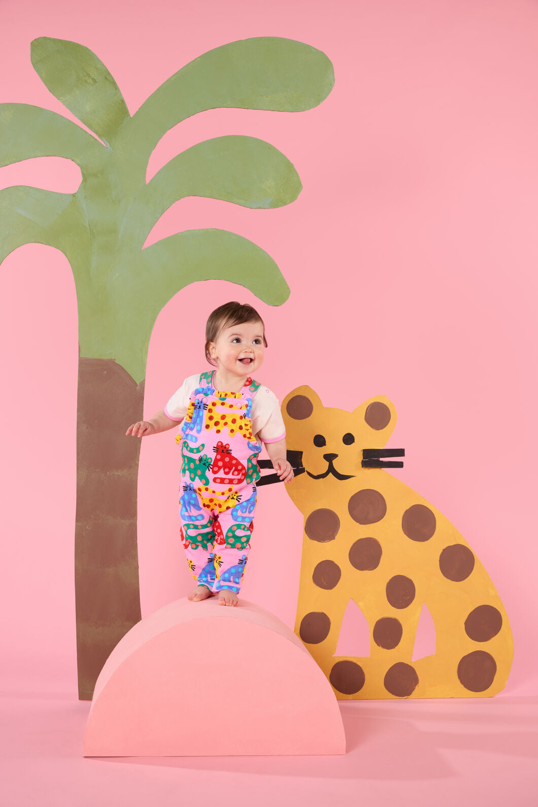 Gorman - Wiskers Baby Frill Overalls - pink