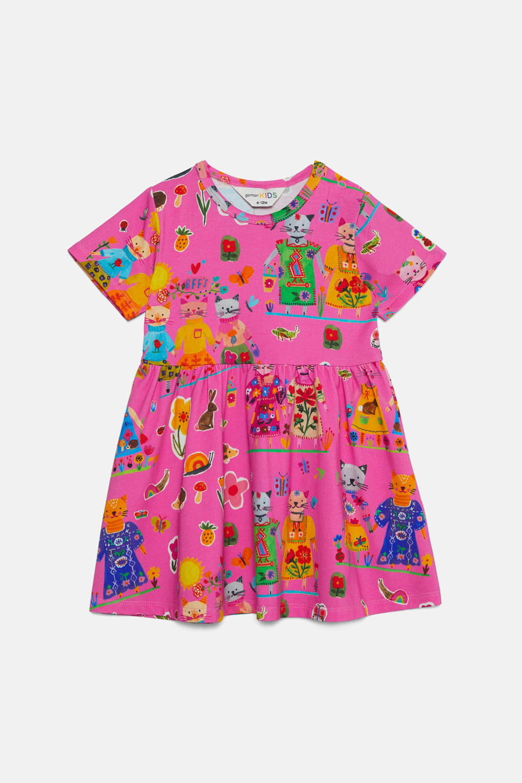 Gorman - Bff Cats Baby Dress - pink
