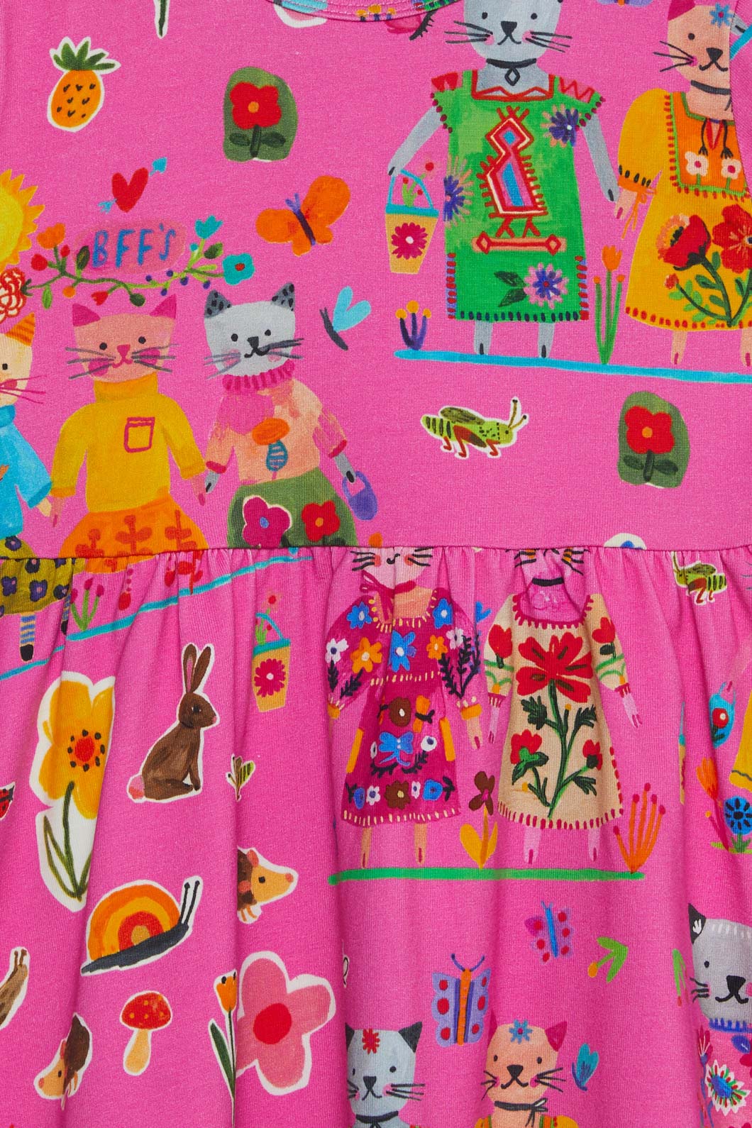 Gorman - Bff Cats Baby Dress - pink