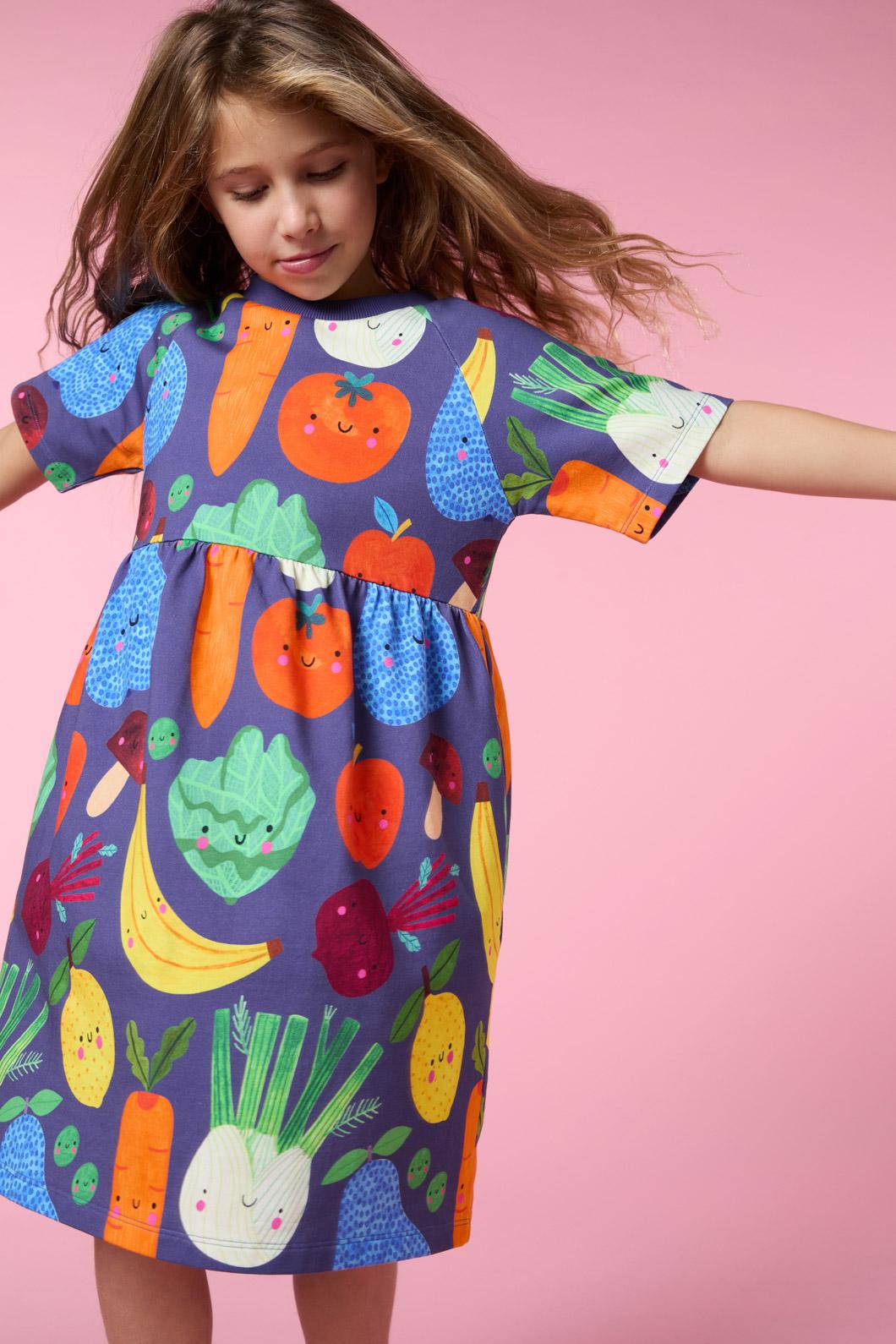 Gorman - Veggies Kids Dress - navy