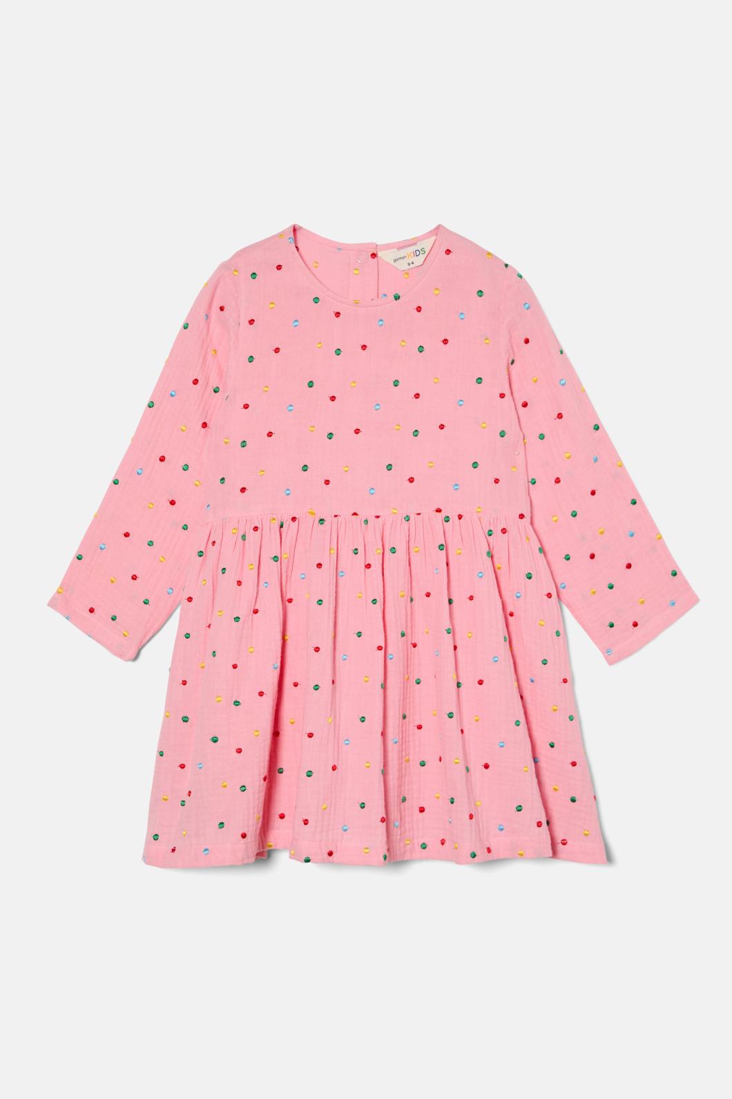 Gorman - Emb Spot Kids Dress - pink