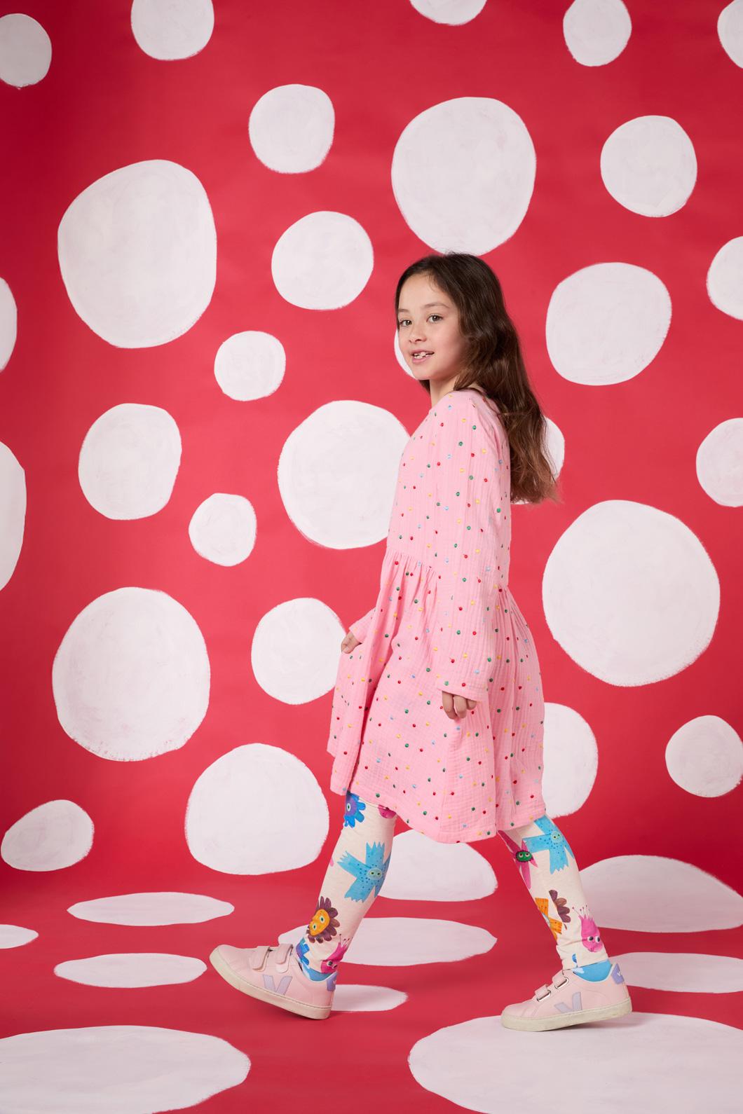 Gorman - Emb Spot Kids Dress - pink