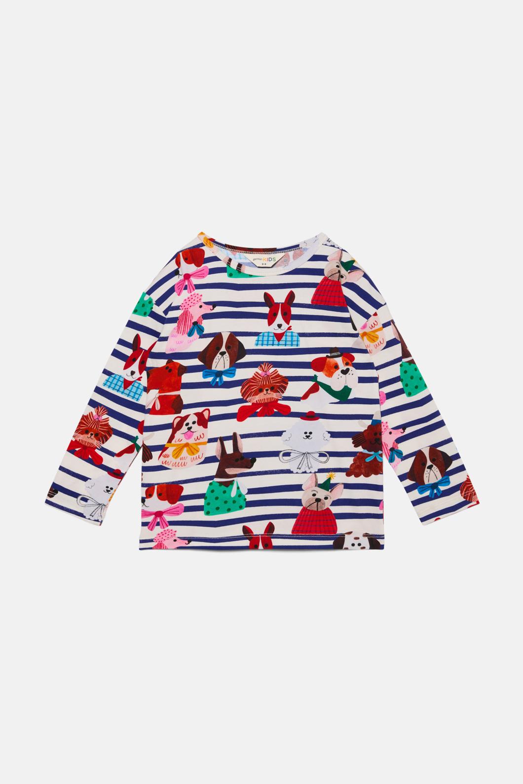 Gorman - Oui Non Doggies Kids LS Tee - stripe