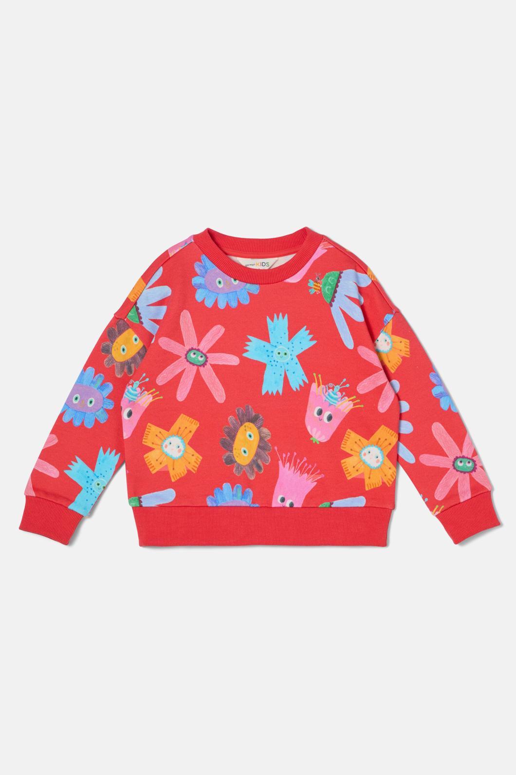 Gorman - Red Floral Kids Sweater - red