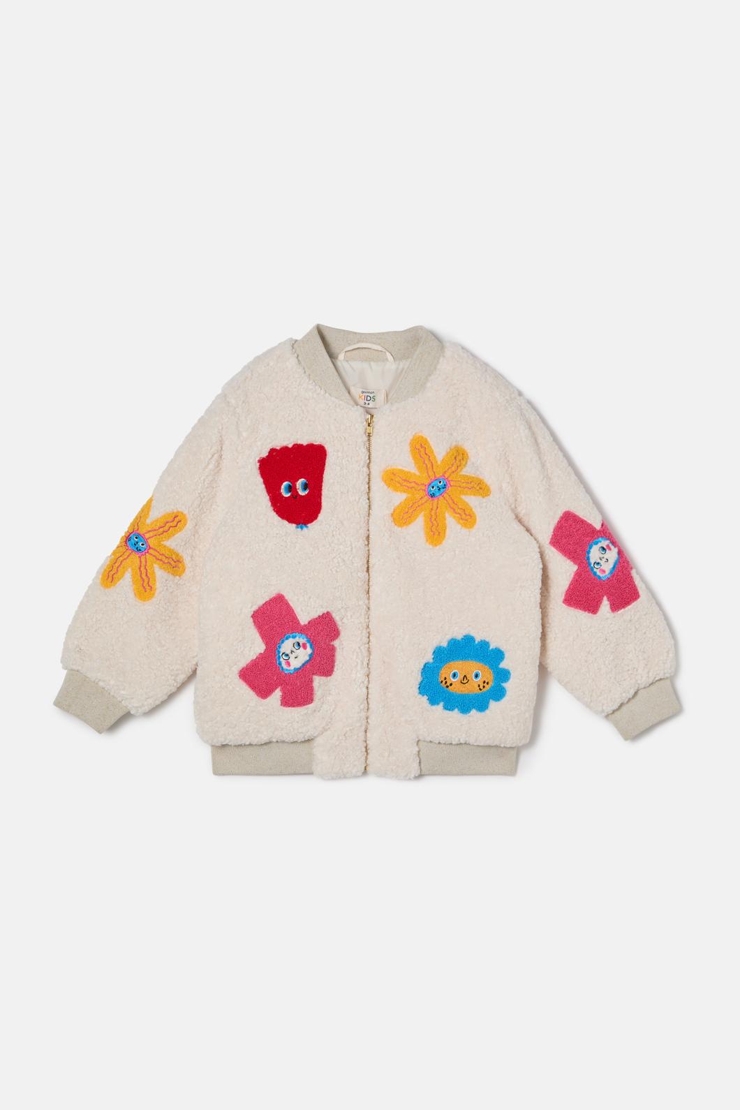 Gorman - Happyfloral Kids Sherpa Jacket - cream