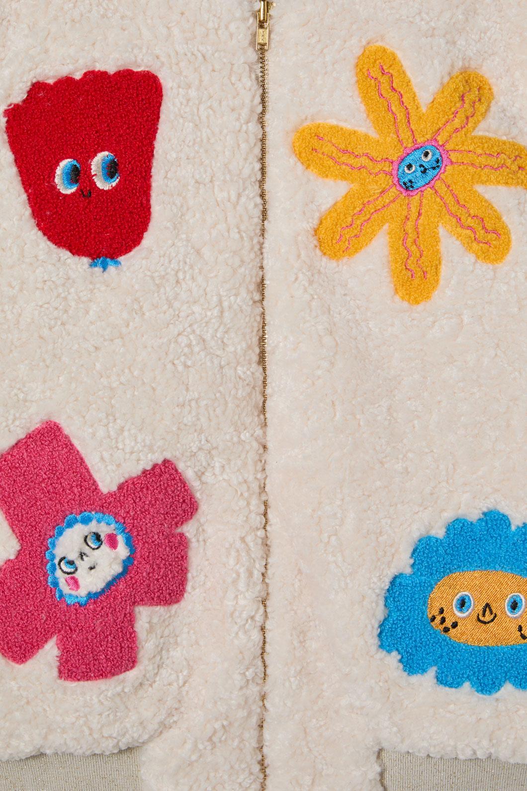 Gorman - Happyfloral Kids Sherpa Jacket - cream