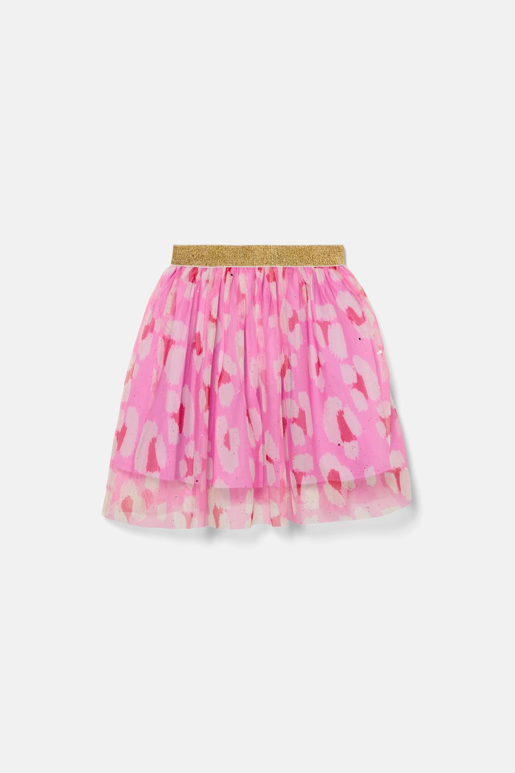 Gorman - Pink Leopard Kids Mesh Skirt - pink